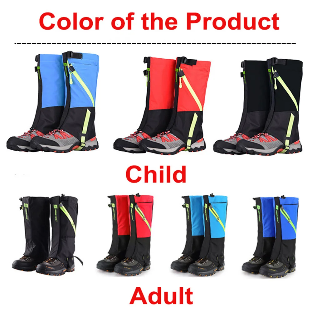 Unisex Waterproof Snow Gaiters Leg Covers Climbing Camping, Hiking, Ski Kid Leg Warmers, Boot Shoe Legging, Gaiter Legs Protecti