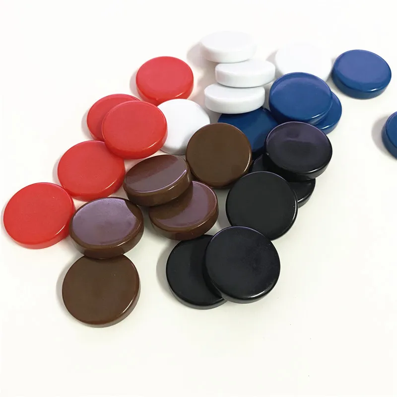 60Pcs/Set 20*5mm Backgammon Game Piece Blank Glossy Chips Coins Pawn Chess Accessories