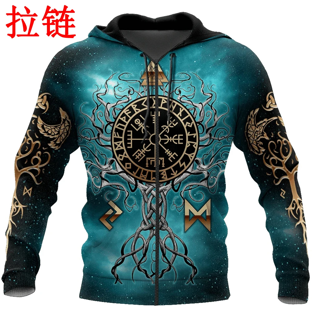 Yggdrasil - Norse Tree Of Life Tattoo symbol 3D Printed Hoodie Harajuku Streetwear Pullover Unisex Casual Jacket Tracksuit
