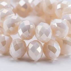 4 6 8mm Czech Pearl Colour Glass Bead for Making Bracelet Diy Necklace Accessories Rondelle Loose Spacer Bead for Jewelry Making