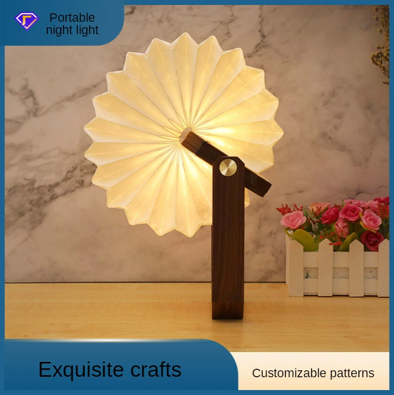 

2021 New Creative Gift Portable Lamp Wooden Simple European and American Style Table Lamp Gift Custom Night Light