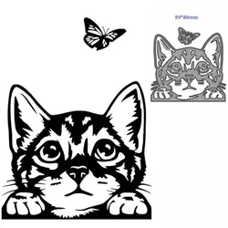 Metal Cutting Dies Cut Mold Animal cat and butterfly Decoration Scrapbook Paper Craft Knife Mould Blade Punch Stencils