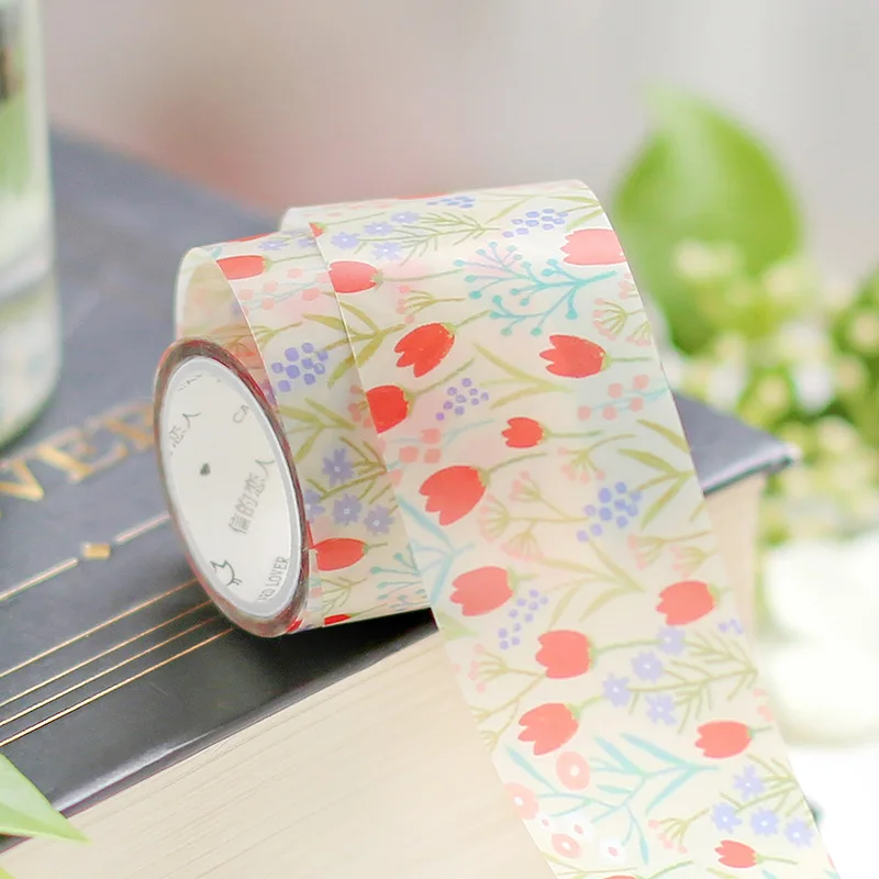 NEW 10pcs/Lot Decorative Flowers Leaves PET Tapes Set for DIY Planner Gift Wrap Adhesive Masking Tape Cute Stationery