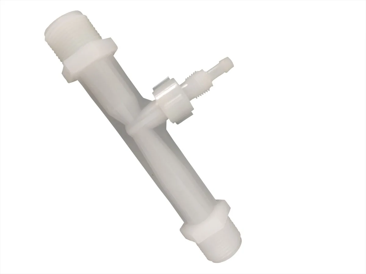 

FREE SHIPPING 3/4“ white Venturi Injector with valve mixer ozone proof ventu tube PVDF materials HL-A25152 XinOzone