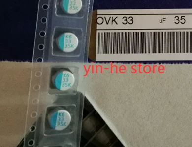 20PCS OVK330M1V0606-TR0  35V33UF 6.3*6  SMD solid capacitor small volume OVK330M1V0606-TR0
