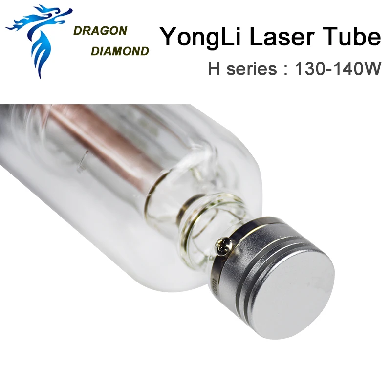 DRAGON DIAMOND Yongli H6 130 Вт-150 Вт CO2 лазерная трубка металлическая головка длина 1650 мм диаметр 70 мм для CO2 лазерная гравировальная машина для резки