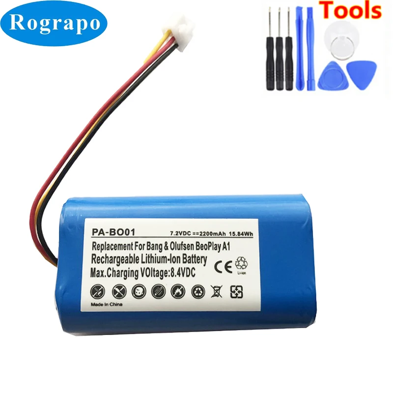 New C129D3 Battery For Bang & Olufsen BeoPlay P6 Accumulator 7.4V 2200mAh Replacement Batterie 3-wire Plug+tools