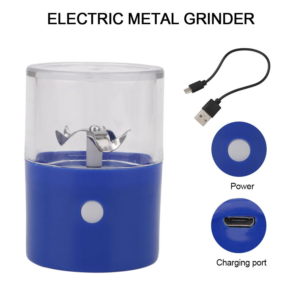 Rechargeable Electric Crusher Portable Metal Tobacco Grinder Crank Smoke Spice Muller Machine