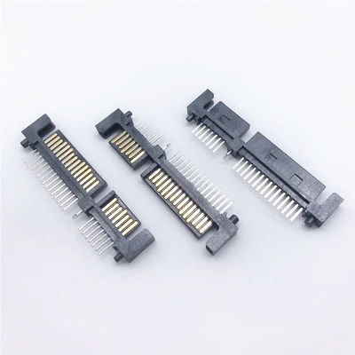 SATA Connector Male 22Pin  7+15P Hard disk interface Single row straight Pin Connector Socket