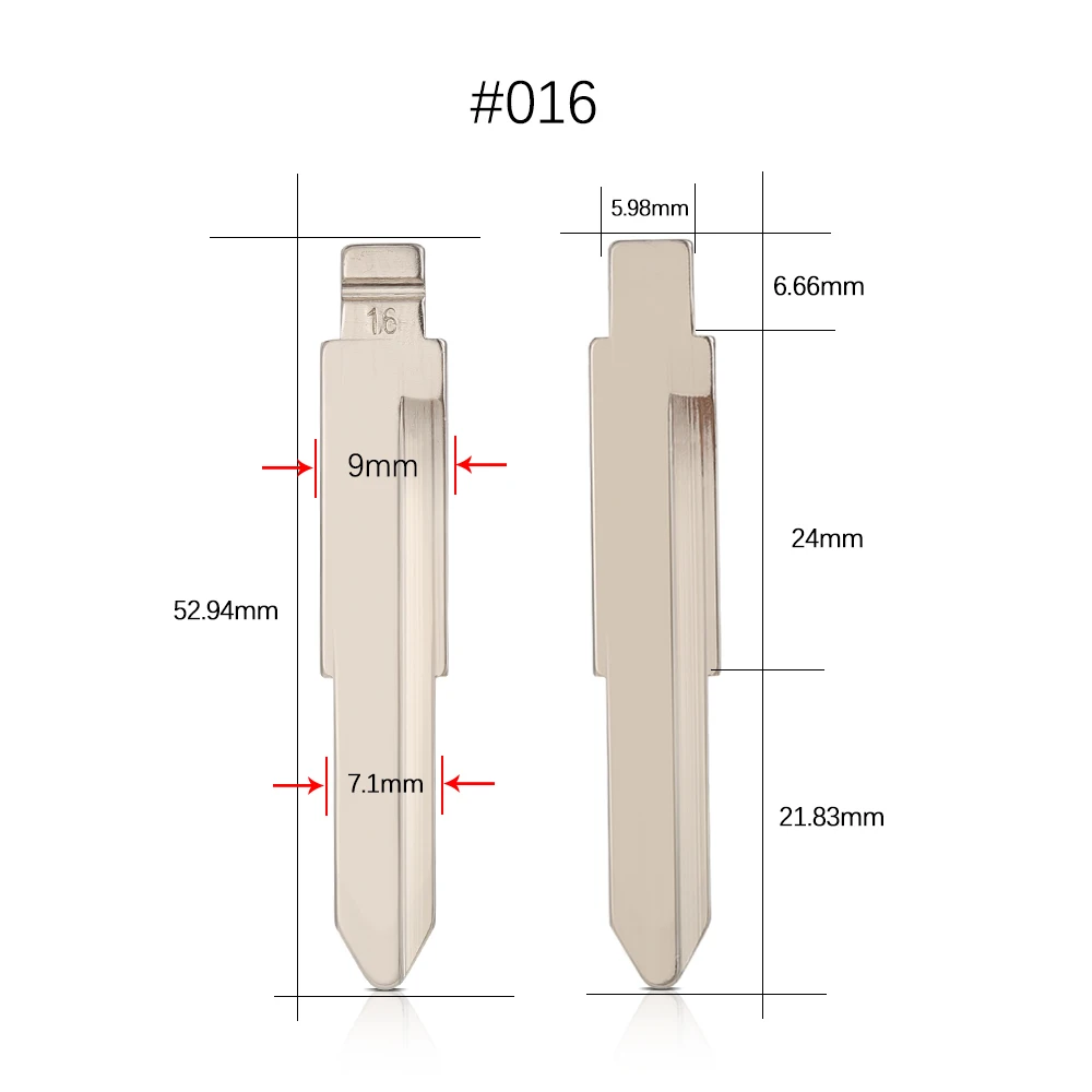 10Pcs No.16 Uncut Blank Flip KD Key #16 Blade For Mitsubishi/Suzuki Alto Delica Car Key Replacement