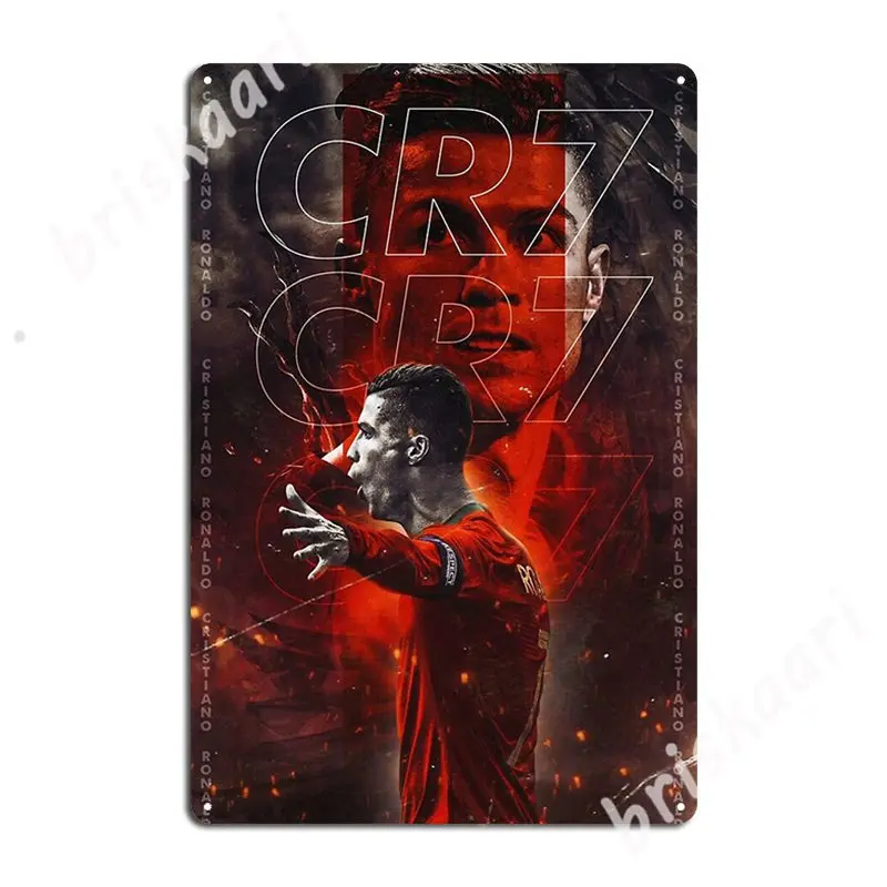 Cristiano Ronaldo Art Metal Signs Wall Decor Designing Wall Cinema Living Room Tin sign Posters