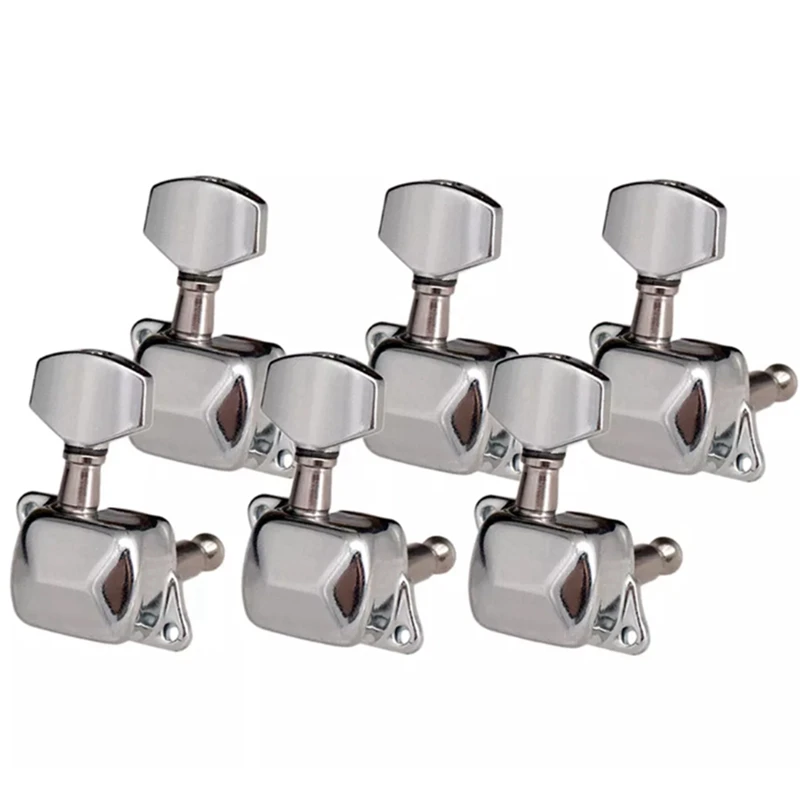 6R Halfgesloten Guitar Tuning Peg Sleutels Tuners Machine Head Elektrische Gitaar Deel Vervanging Muziekinstrument Accessoires