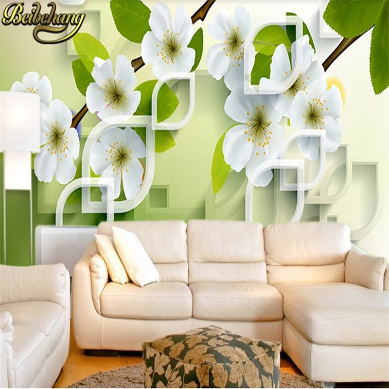 

beibehang Custom 3d mural wall paper Large papier peint mural 3d flowers bedroom living room TV background 3d photo wallpapers