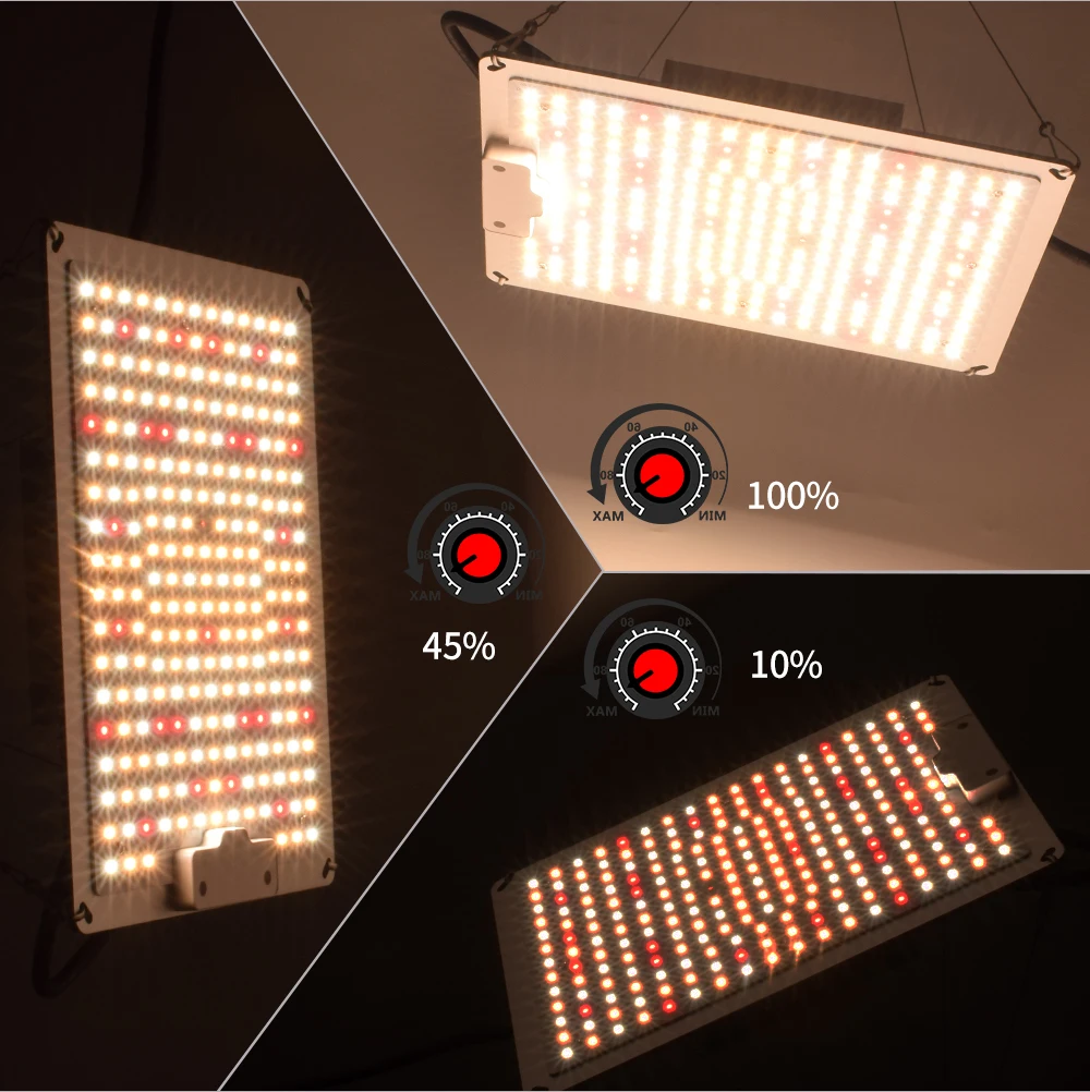 1000W Full Spectrum LED Grow Light Samsung LM281B Dimmable Driver Quantum Board Quiet Fanless，for Seedling, Veg and Blooming