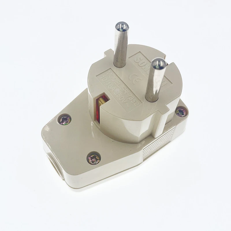 Germany Schuko Rewireable Power Plug Wih on-off Power Swtich 250V 10A EU CEE 7/7 Standard Adapter Receptacle Connector