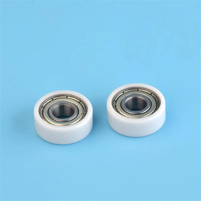 20pcs/100pcs flat roller 6*17*6.5mm 696ZZ 696 bearing POM plastic coated pulley drawer showcase guide wheel low noise 6x17x6.5