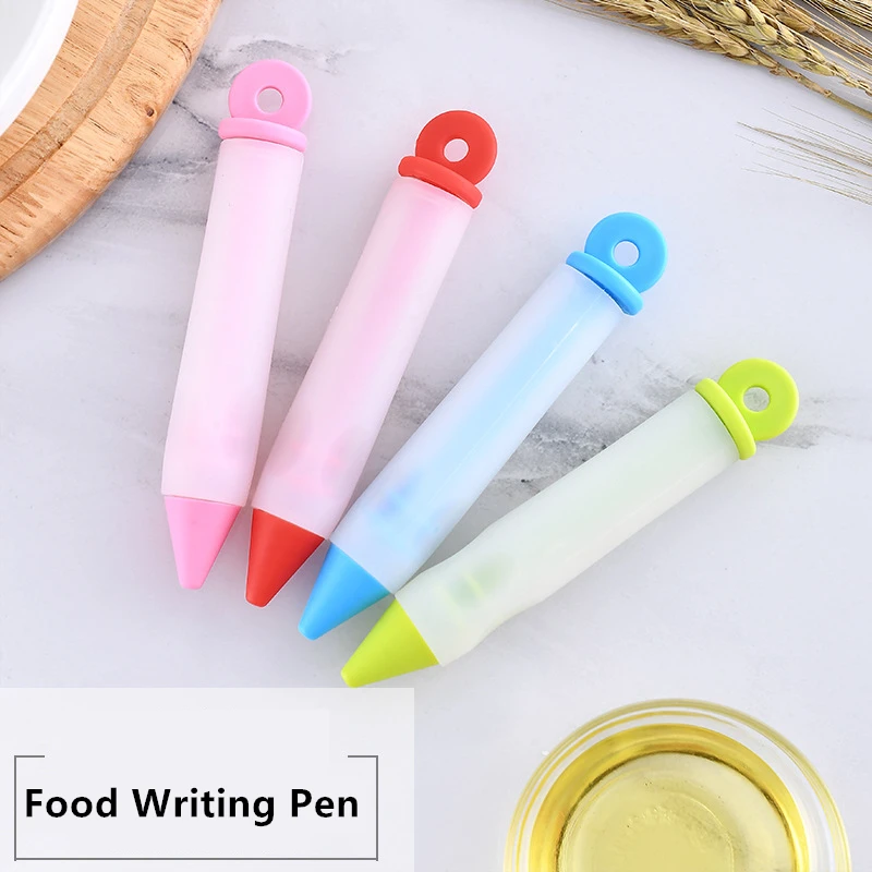 Silicone Food Writing Pen Chocolate Decorating Tools Cream Cup Cake Mold Piping Pastry Cookie Icing Nozzles Kitchen Accessories