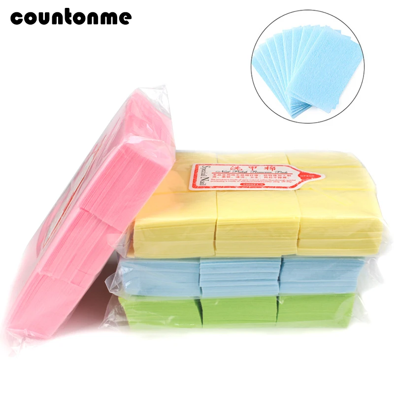 1pack Lint -Free Wipes Napkins Cotton Nail Polish Remover Pads Cleaning Soak off Removal towel Wraps Colorful  Manicure  Wrap