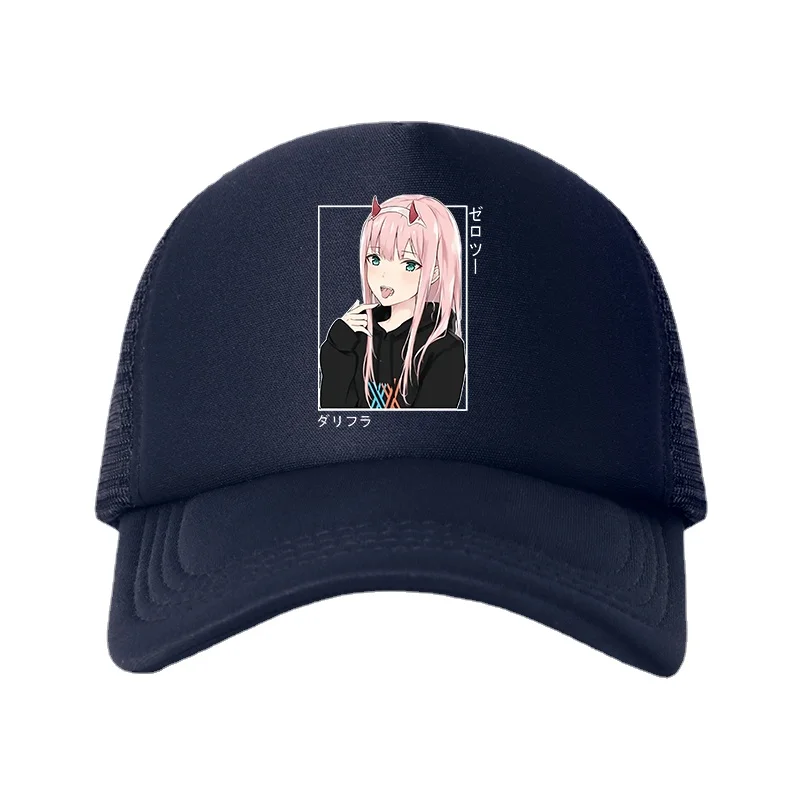 Darling In The Franxx Anime  Unisex Cap Mesh Baseball Cap Adjustable Snapback Hats Forbaseball Cap for Men