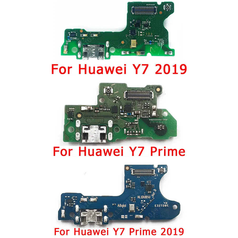 Charging Port For Huawei Y7 Prime 2019 Charge Board USB Connector PCB Ribbon Socket Flex Replacement Repair Spare Parts