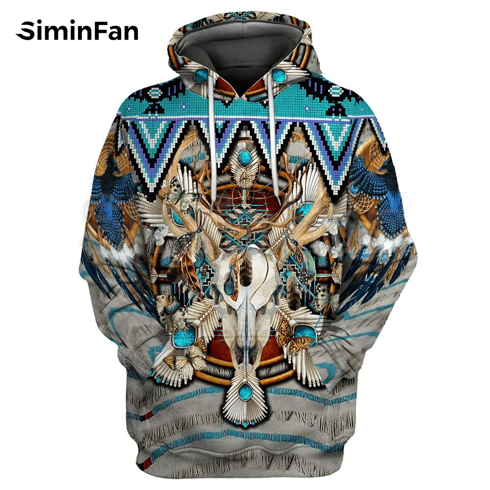 

Retro Tribal Skull Pattern Mens 3D Print Hoodies Unisex Casual Sweatshirt Harajuku Pullover Women Tracksuit Jacket Streetwear 04