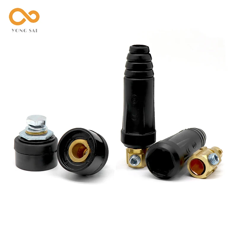 DKJ 50-70 Welding Connector Europe Welding Machine Quick Fitting Male Cable Connectors Socket Plug Adaptor DKJ 10-25