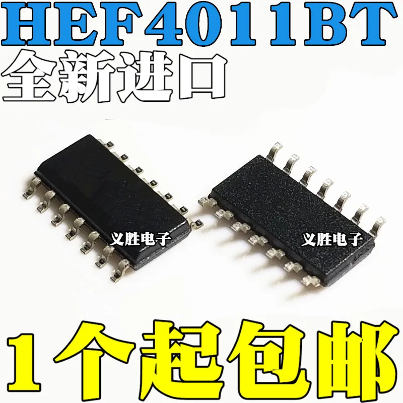 HEF4011BT HEF4011 SOP14 New and original  Four road two input nand gate chip Patch logic chip, four-way two input nand gate, log