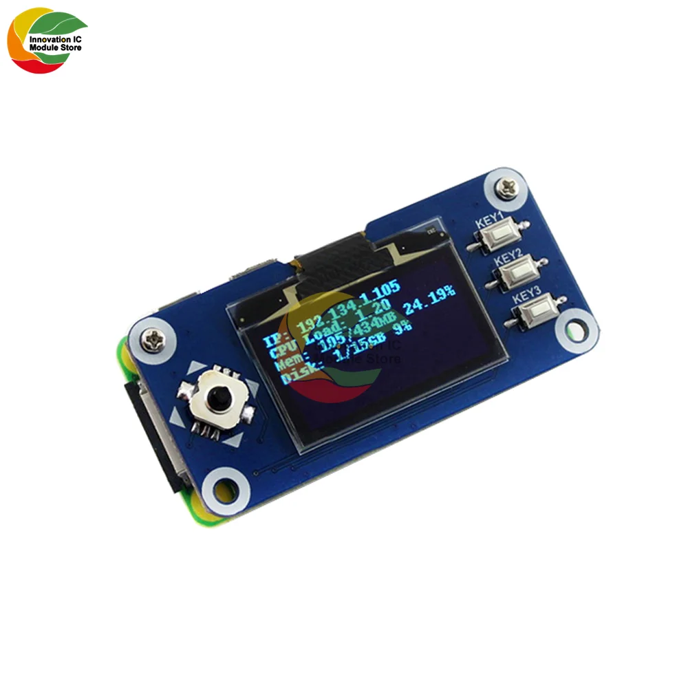 Display OLED da 1,3 pollici HAT SH1106 Scheda di espansione LCD 128x64 4-Wire/3-Wire/I2C interfaccia adatta per Raspberry Pi 2B/3B/Zero/W