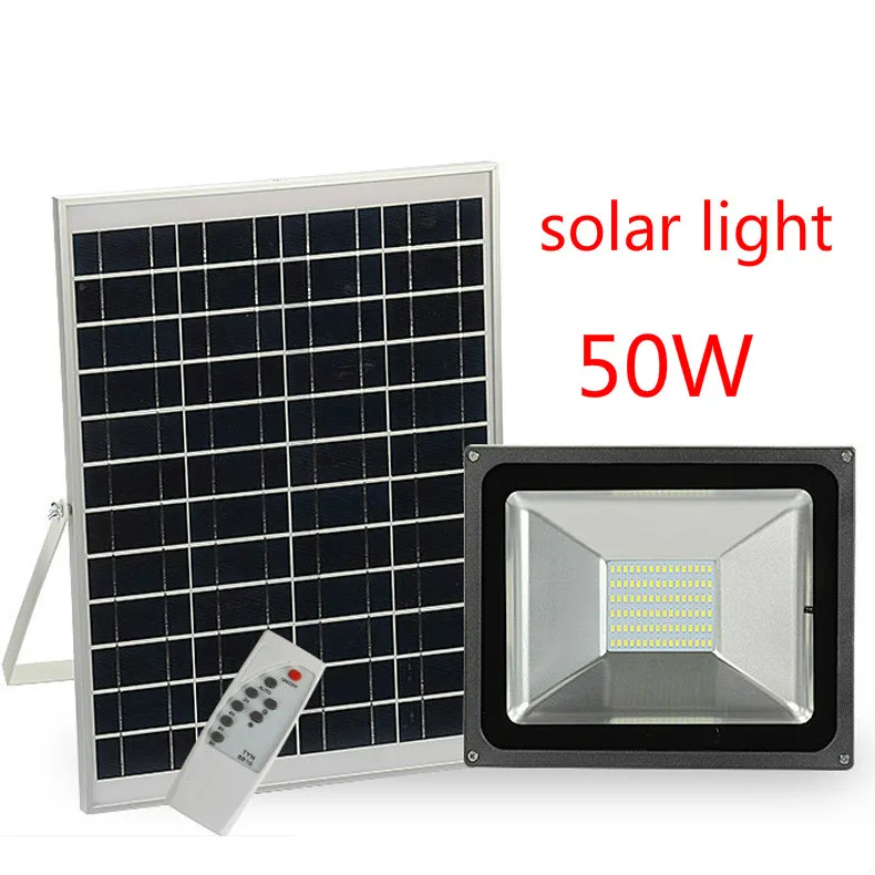 

Solar Flood Light 50W Outdoor Waterproof Garden Solar Light Intelligent Light Control Road Spotlight