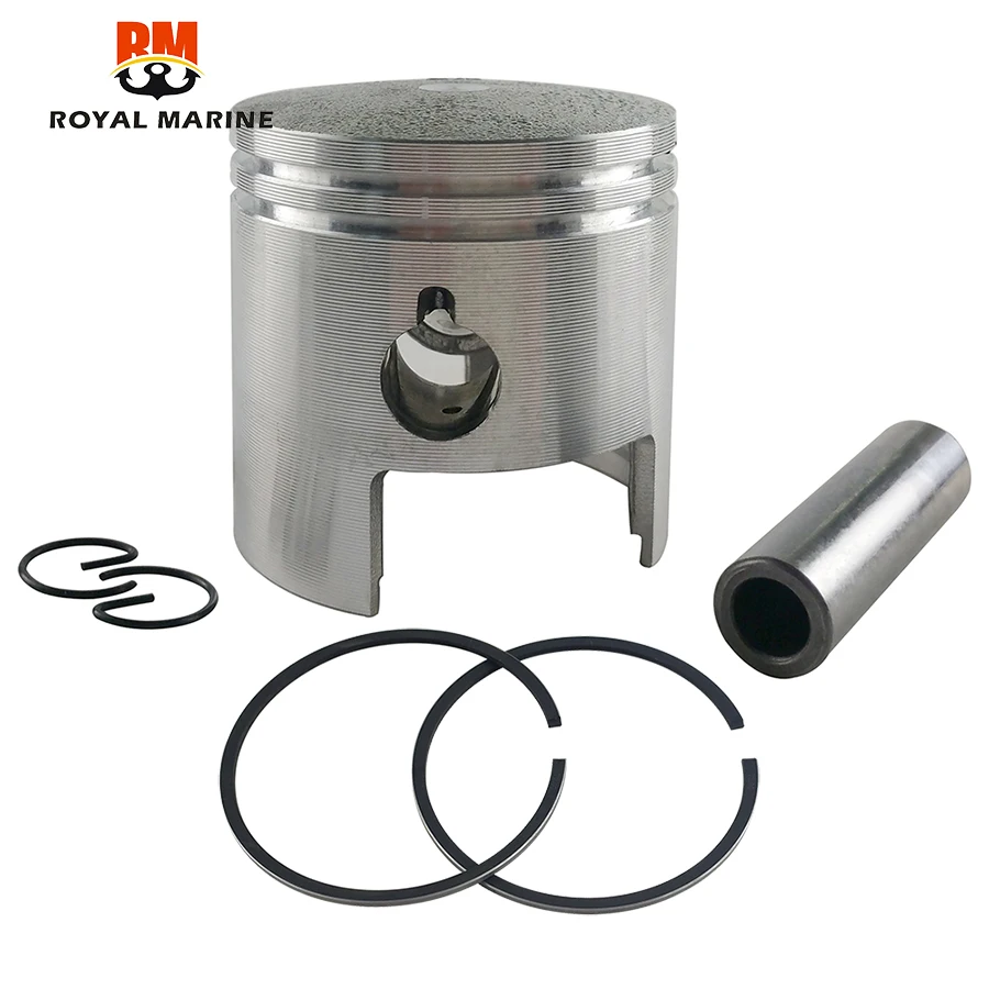 350-00001-0 Juego de anillos de pistón y pistón (Std) para Nissan Tohatsu 2 tiempos 18HP M18E con clip y pasador 350-00001-1 60MM