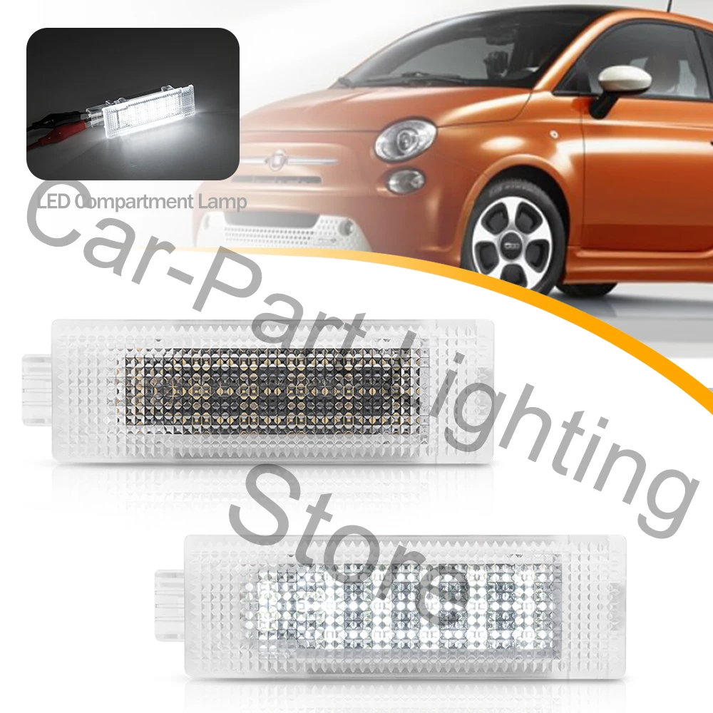 

2Pcs LED Trunk Boot Lamps Compartment Light Interior Courtesy Luggage Lamp For Fiat 500 500X 500L 500C Panda Grande Punto EVO