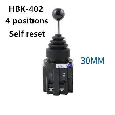 30mm Joystick 4 position 4NO Switch Momentary self reset spring return latching wobble stick Monolever Cross Switch HKB-402