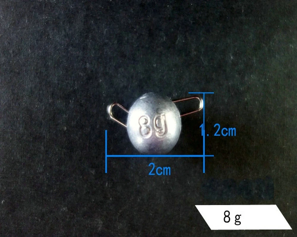 2g-18g Fishing Cheburashka Sinker Fishing Accesories Jig Round Head Bullet Weights Soft Lure Connector Texas Group