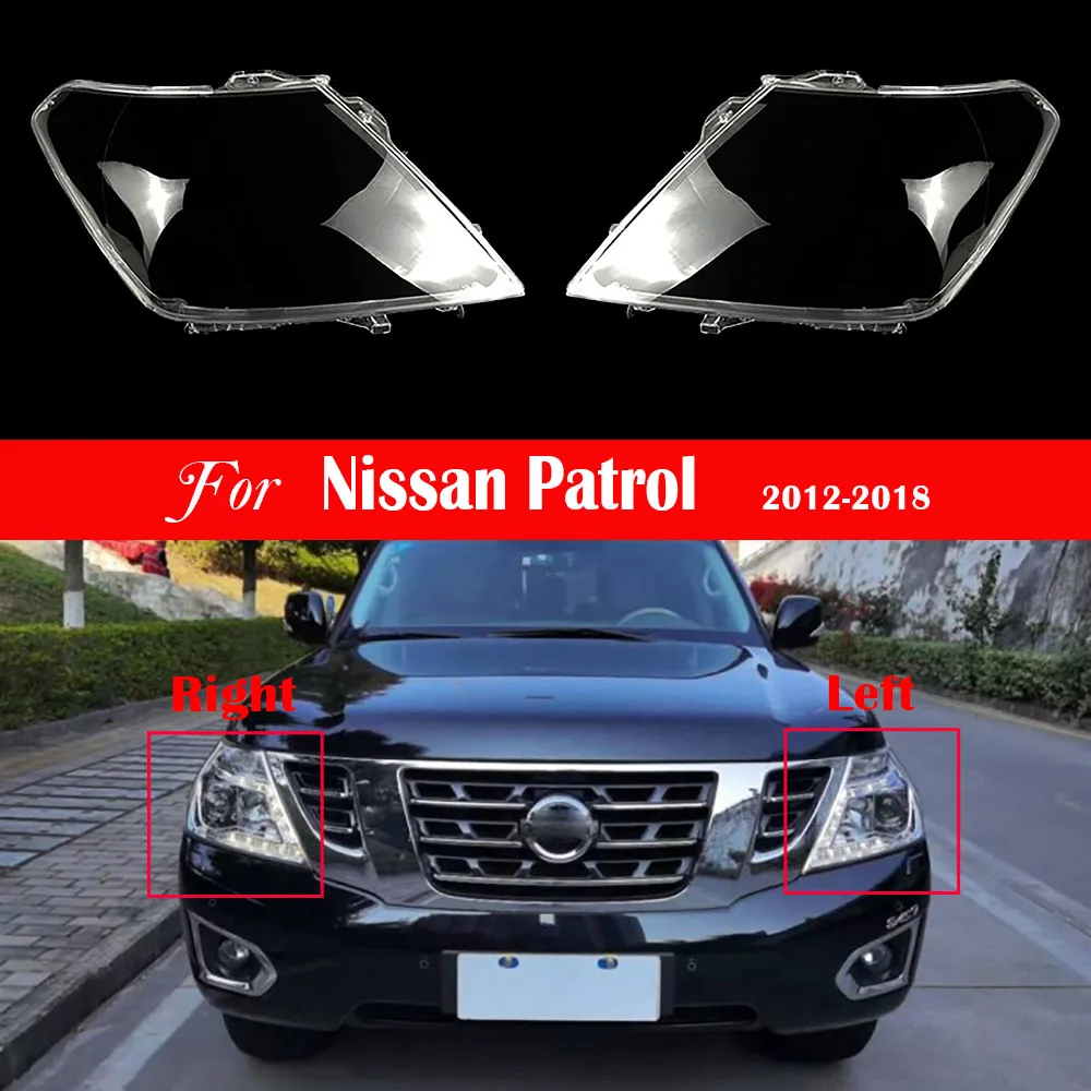 

Car Replacement Head Light Auto Shell Headlight Lens For Nissan Patrol 2012 ~ 2018 Headlamp Cover Transparent Lampshade Caps