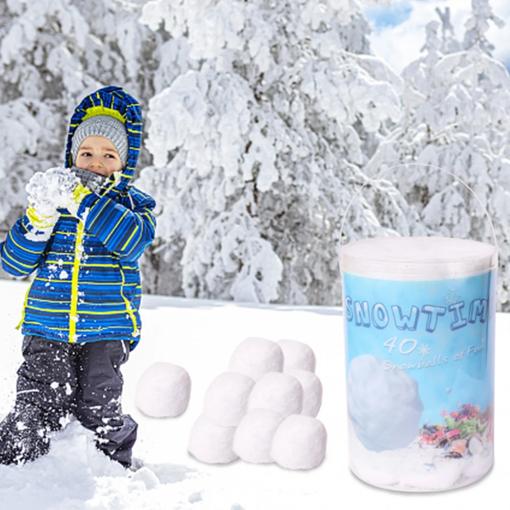 

40 Pack Artificial Snowballs Fake Snowball for Snowball Fight Indoor Outdoor Kids Snow Toy for Throwing Snowball Fight Game