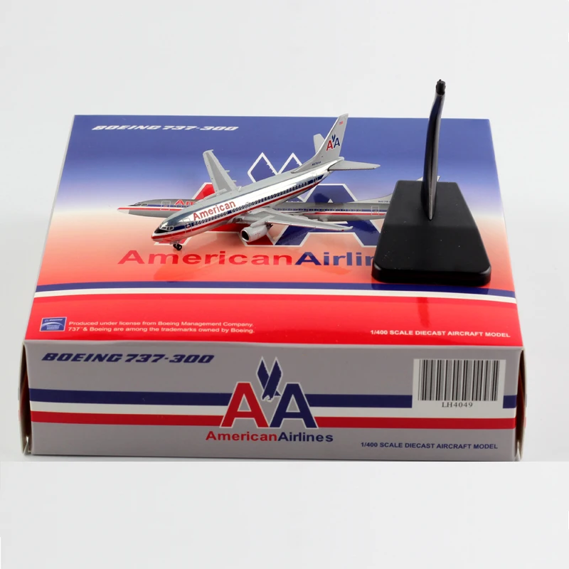 1:400 Scale American Airways B737-300 Airlines Model with Base Alloy Aircraft For Collectible Souvenir Show Gift Toys