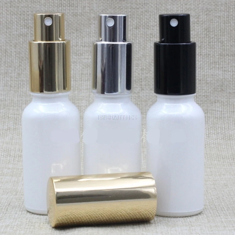 

Refillable Natural White Glass Bottle With Aluminium Sprayer 30ml 50ml 100ml White Glass Parfume Bottle 300pcs/Lot