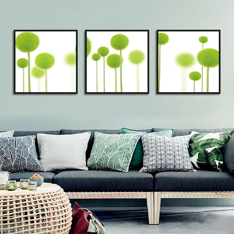 

Modern Minimalist Green Ball Poster Print Canvas Painting Picture Aisle Home Wall Art Graffiti Bedroom Modern Decoration Custom