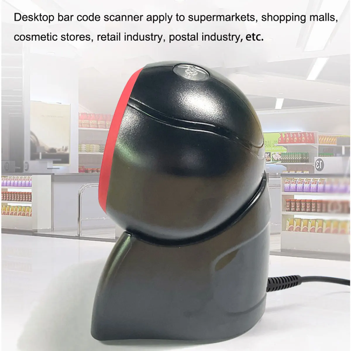 HBAPOS 1D 2D QR Code Scanner Desktop Hände-Freies USB Verdrahtete Barcode Reader Automatische Sensing Decoder Einstellbare Scan für POS PC