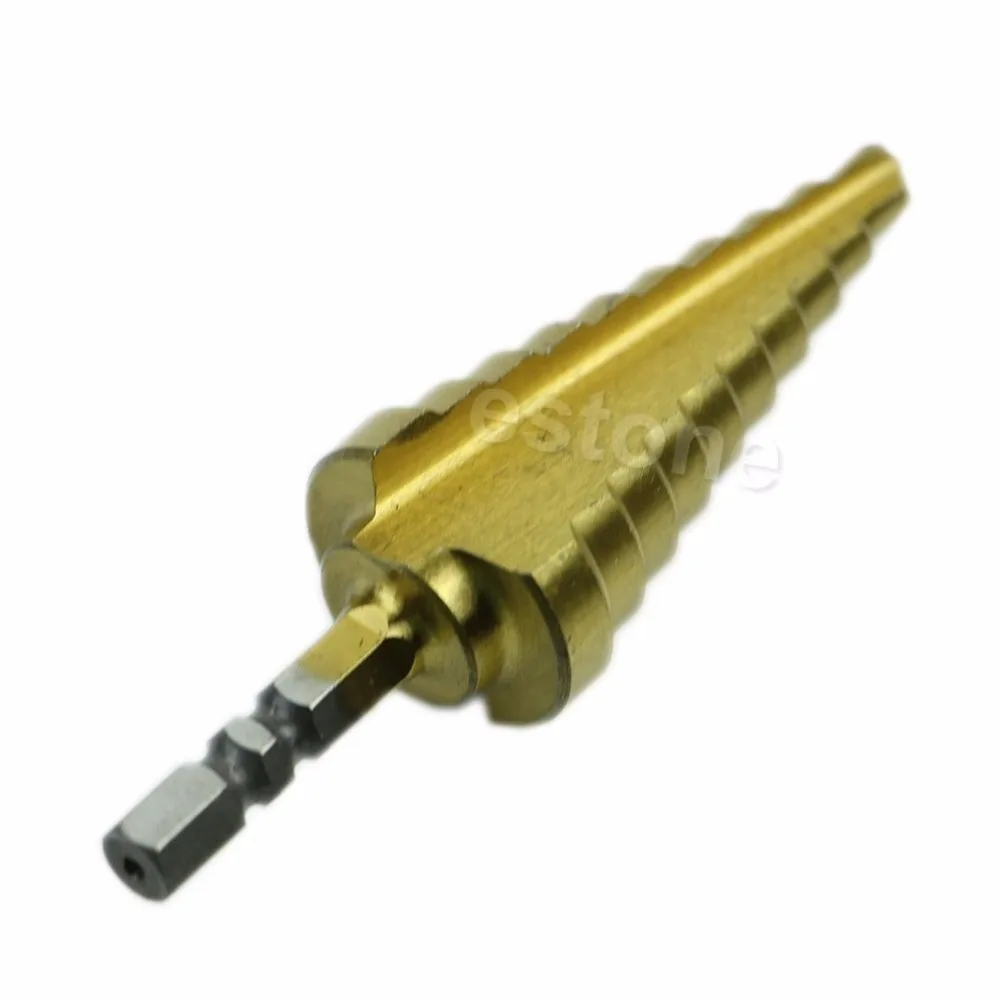 Imagem -04 - Nova mm a 25 Milímetros Passos Hss Buracos Cortador Cone Step Drill Bit Hex Shank 2023