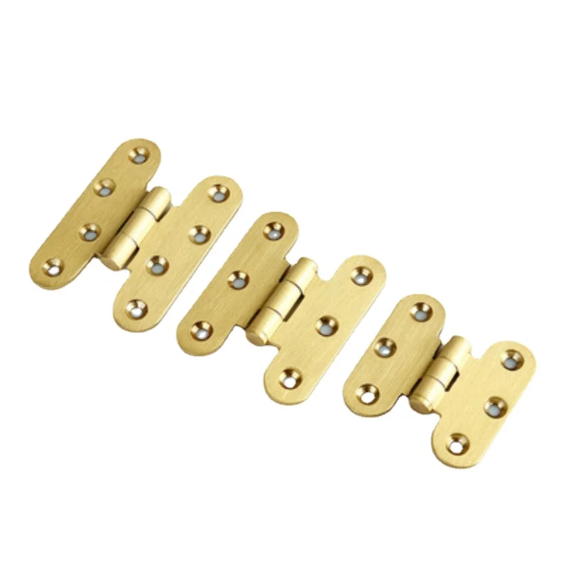 2pcs Nordic pure copper Vintage Heavy Duty Hinge Furniture Cabinet Drawer Door Hinge with 12 Screws  hardware