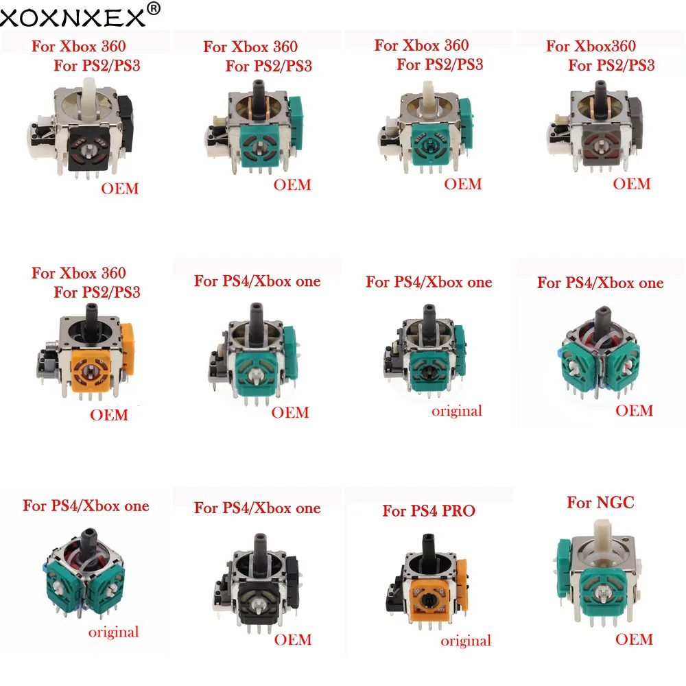 XOXNXEX 1pcs 3D Analog Grips sticks Joystick Stick Module Rocker For Xbox ONE Xbox360 Controller For PS2 PS3 PS4 PRO NGC