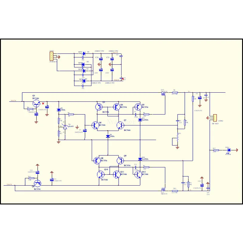 Sigma22-Tubo de campo de ruido UV Ultra bajo, componentes discretos, placa de potencia Servo positiva y negativa estabilizada por CC