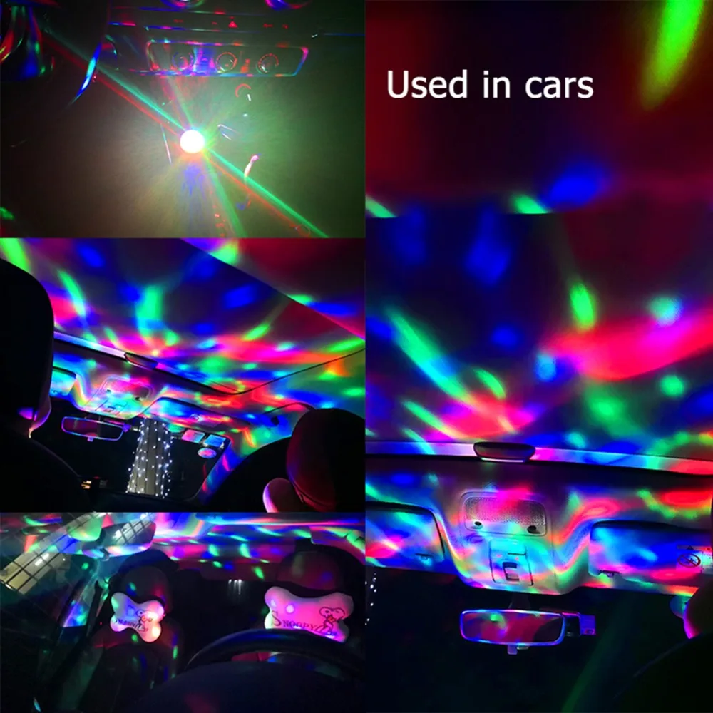 Bostar LED Car USB Atmosphere Light DJ RGB Mini Colorful Music Sound Lamp for USB-C Phone Surface Enjoy Football Match #281419