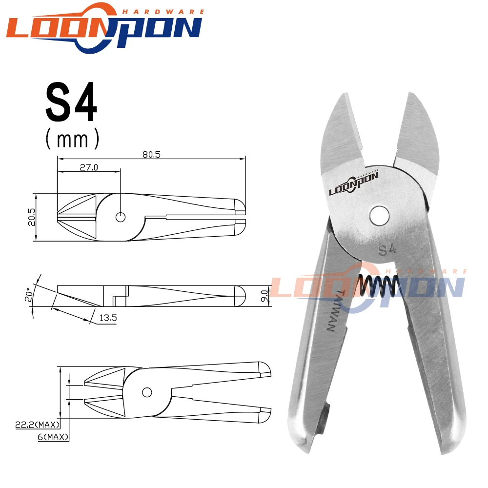 Air Scissors Shears Cutter Head Nipper Pneumatic Crimping Pliers Tool Part for Terminal S4 HS-10 HS-10M Body 1Pc