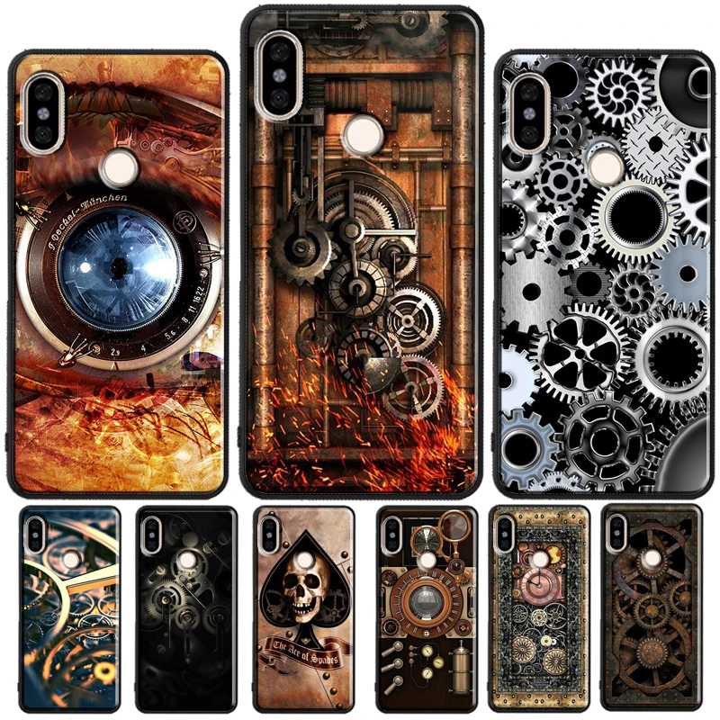 Механический чехол Steampunk Gear для Xiaomi Redmi 9 9A 9C 7A 8A 9T, задняя крышка для Redmi Note 10 Pro 7 8 9 Pro 8T 9S