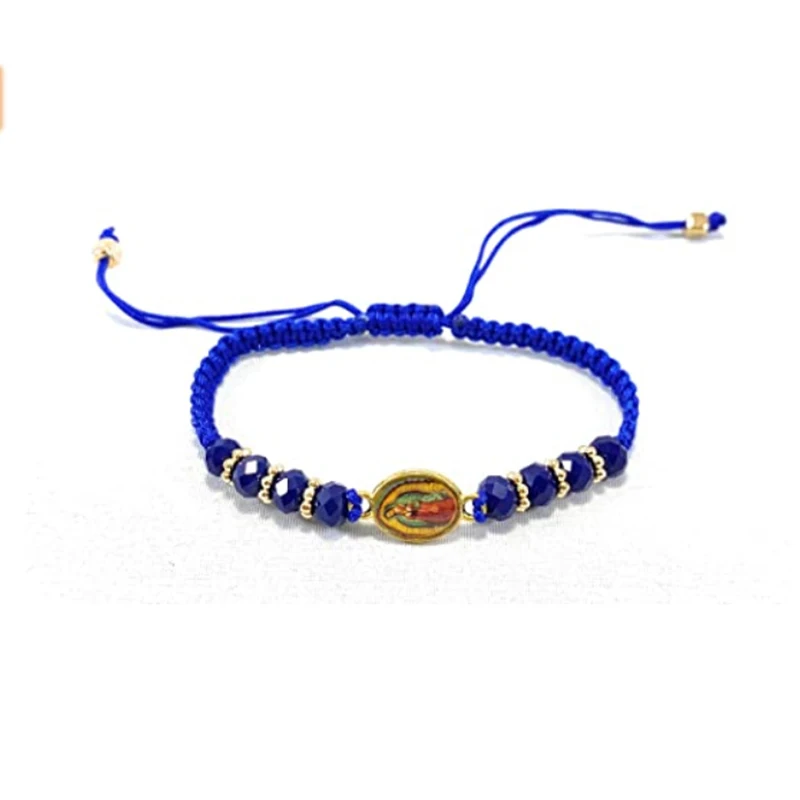 Virgin Mary Holy Mary Our Lady Of Guadalupe Red String Red Bead Adjustable Bracelets Adults Protection And Good Luck