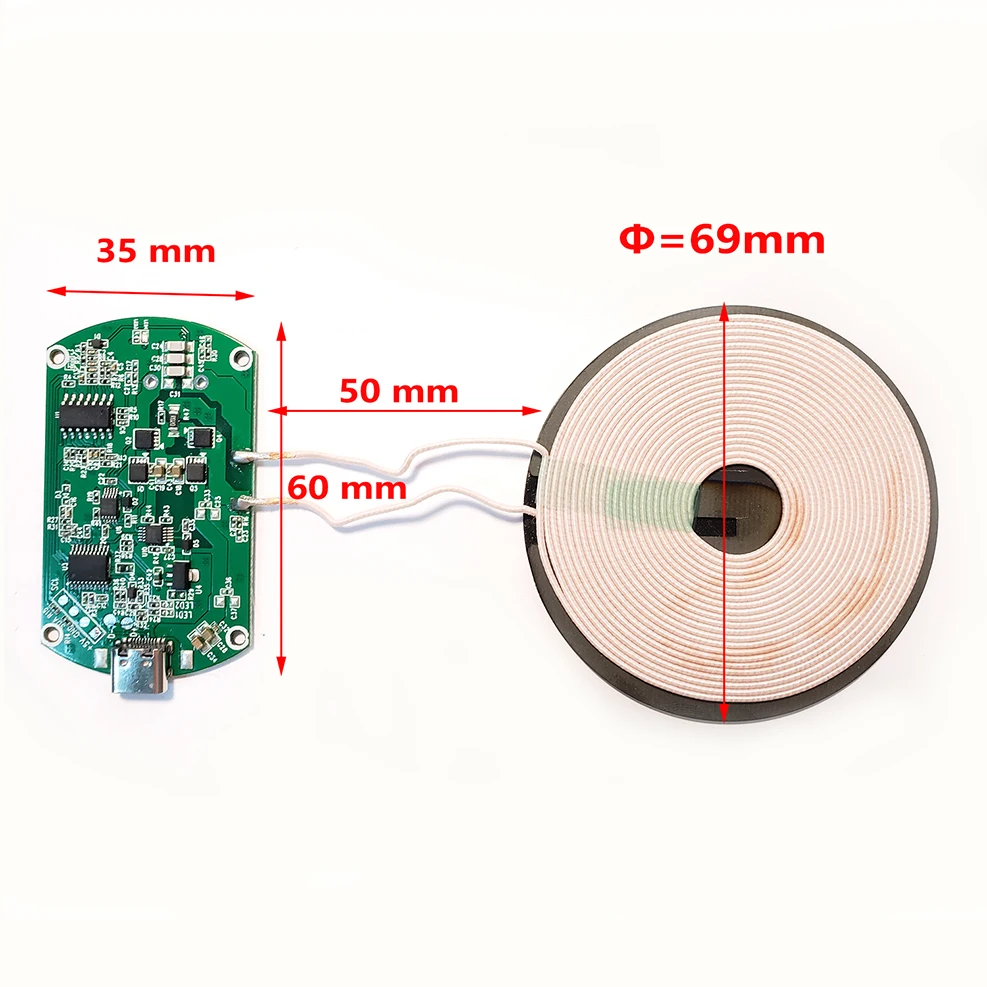 Long Distance Wireless Charger DIY Module  PCBA Circuit Board Coil For iPhone 12 8 Galaxy S20 XIAOMI HUAWEI Qi Wireless Charging