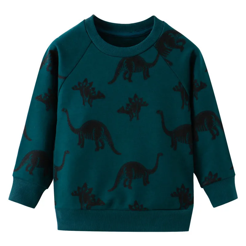 

Jumping Meters New Arrival Boys Girls Sweatshirts Cotton Dinosaurs Print Hot Selling Children's Clothes Kids Hoodies Tops