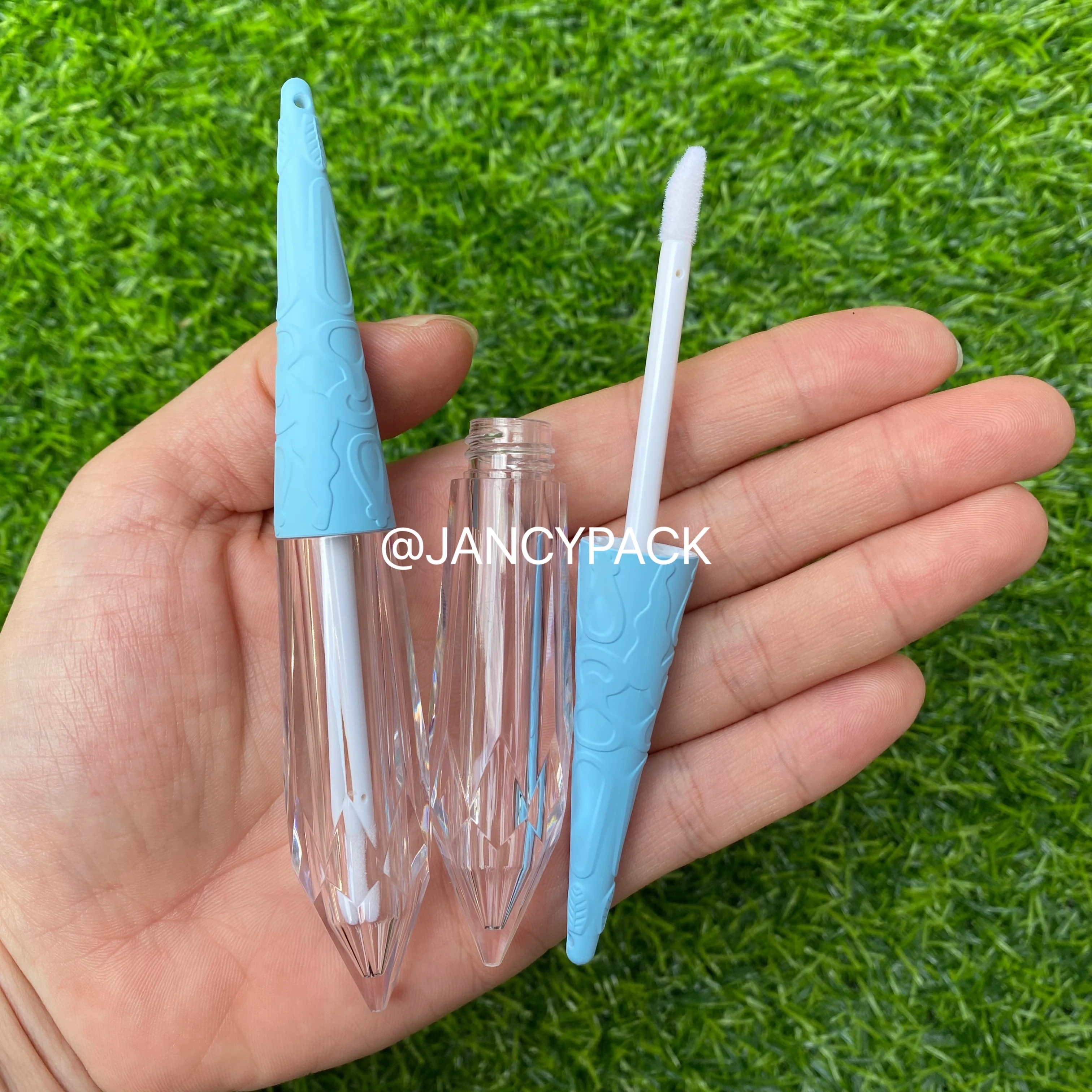 2ml Magic Crystal Pendant Lip Gloss Tube Lip Glaze Empty Lip Gloss Container  Diamond Shaped Liquid Lipstick Packaging